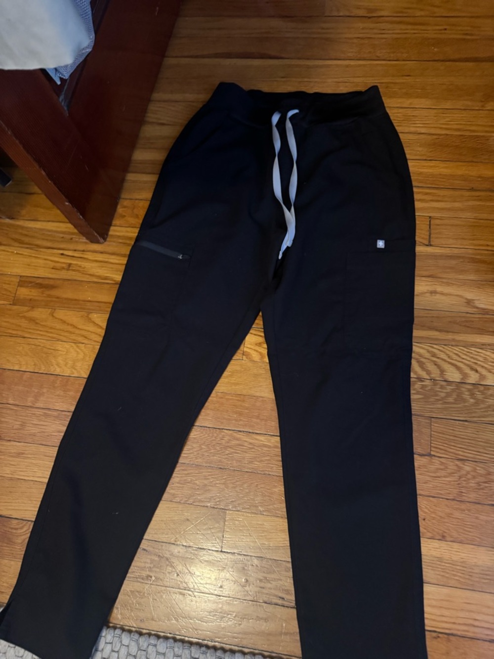 Figs Black Women's Jogger Pants with White Drawstring